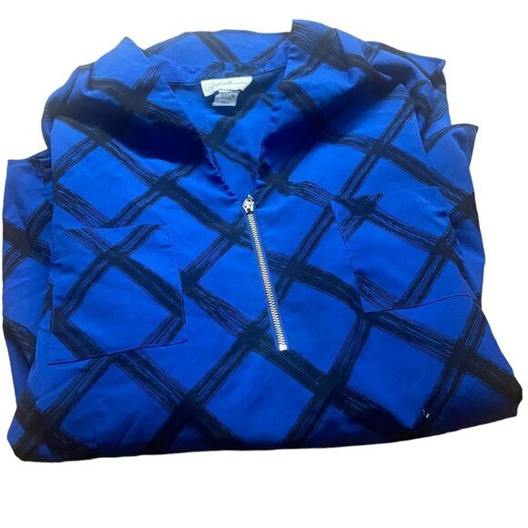 Jacklyn Smith Collection size large blouse never worn zipper accents excellent - Picture 2 of 2